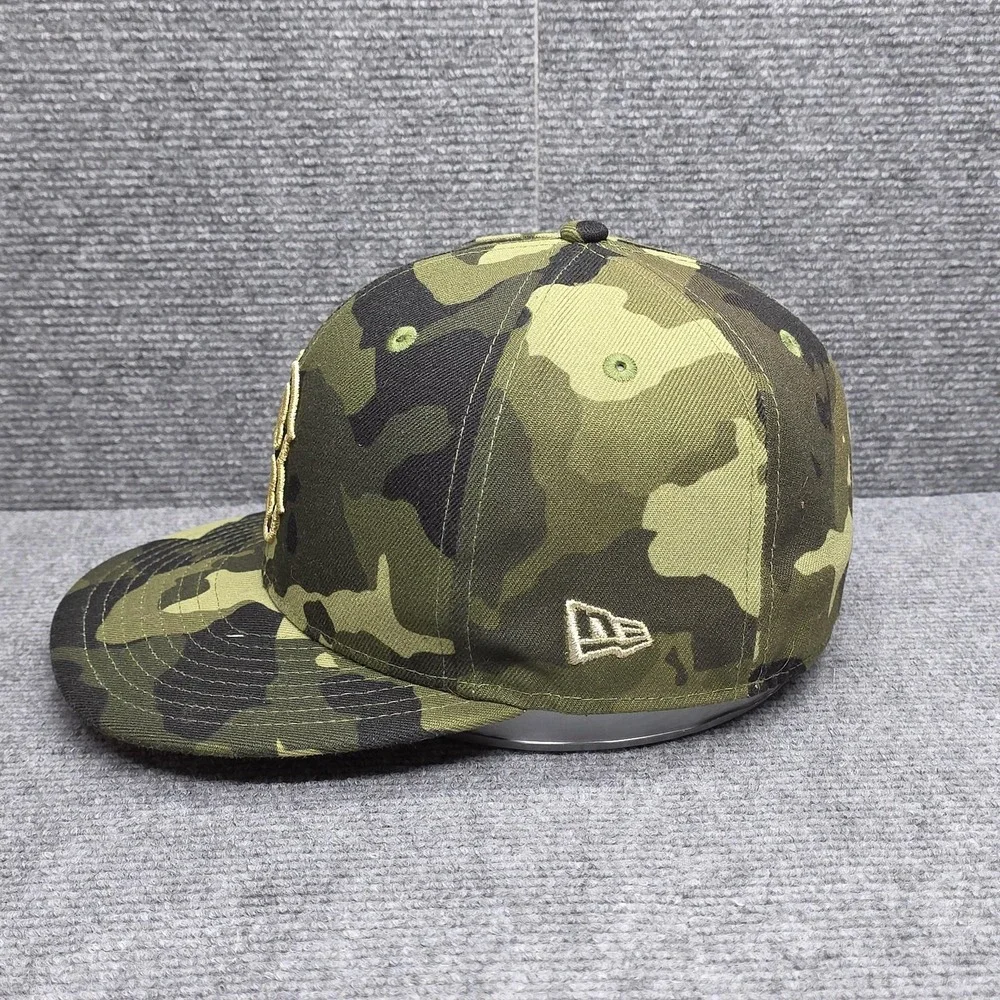 Boston Red Sox Hat On Field Players Cap Camo Fitted 7 1/8 Green MLB Baseball Men